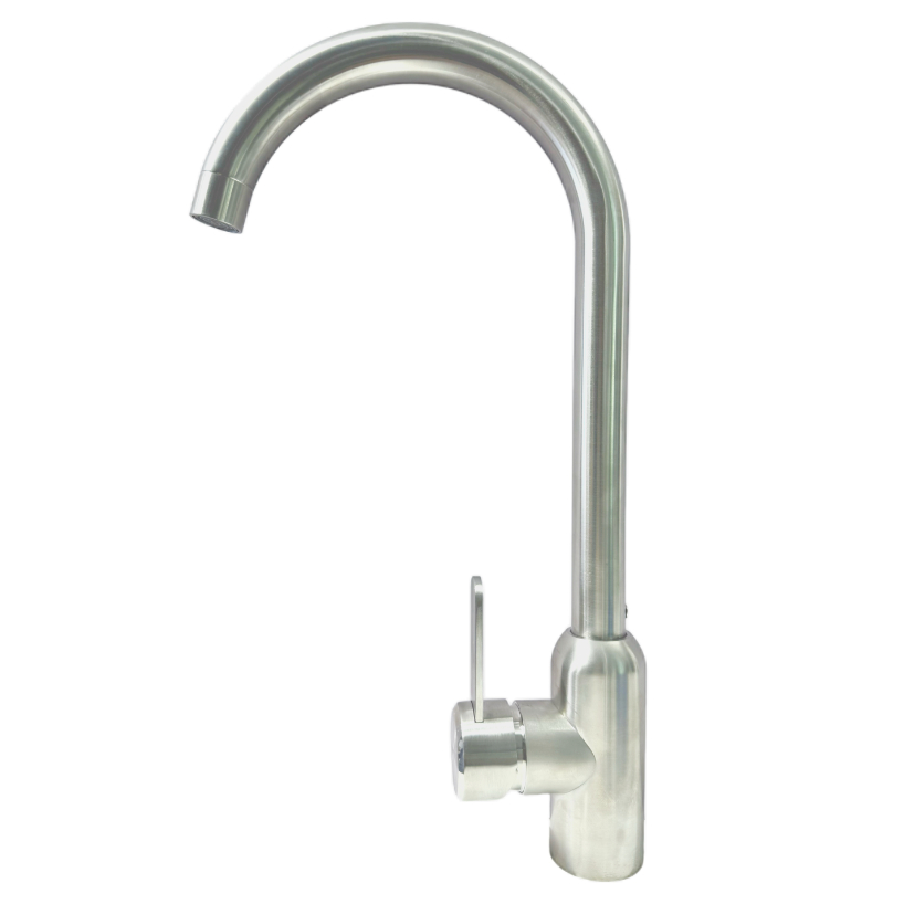 Rubinetto per lavabo girevole a 360° in acciaio inossidabile spazzolato