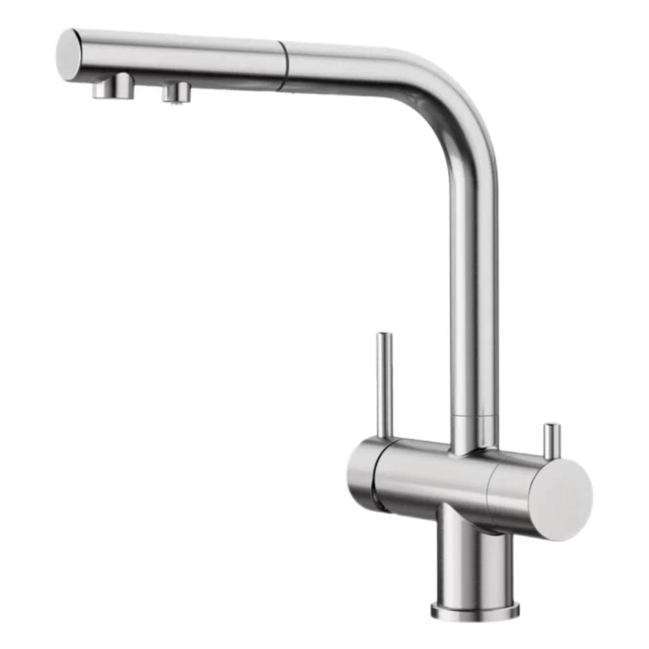 Rubinetto purificatore d'acqua da cucina estraibile a doppio comando e doppia maniglia Rubinetto purificatore d'acqua da cucina estraibile a doppio comando e doppia maniglia