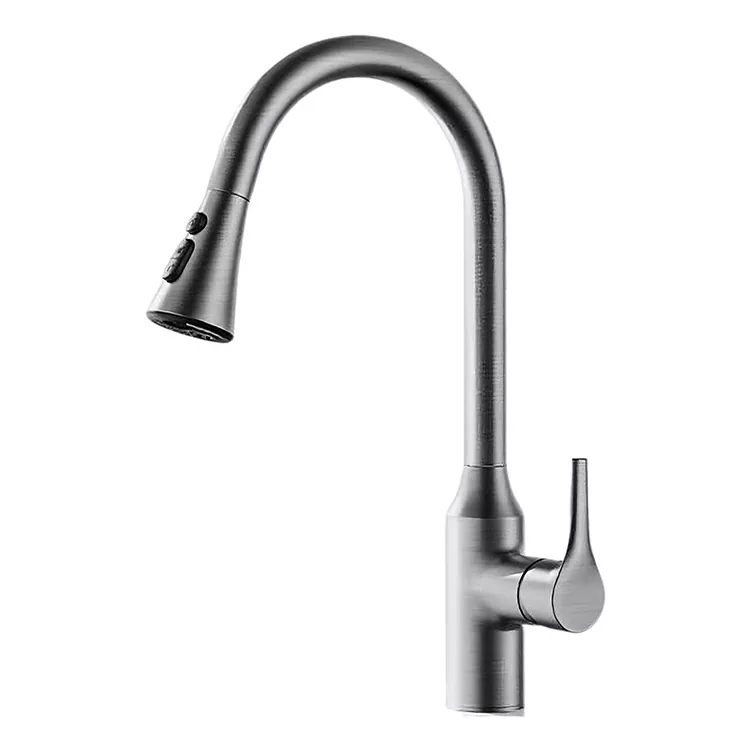 Rubinetto da cucina girevole caldo e freddo estraibile