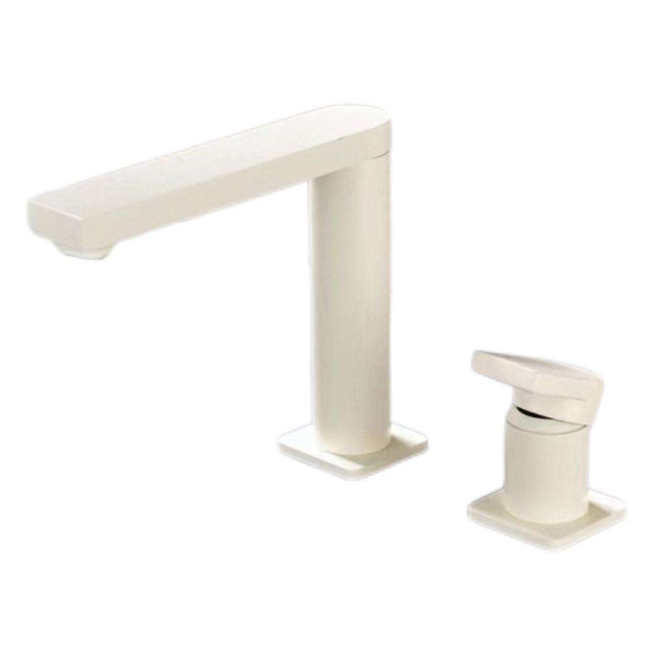 Rubinetto diviso minimalista bianco puro